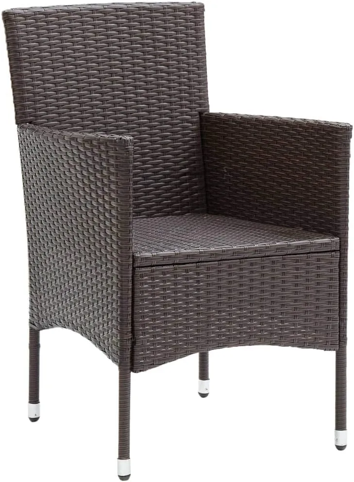 Beach Chairs, Outdoor Furniture,Outside Furniture,Patio Dining Chairs 4 pcs Poly Rattan BrownFor Gardens, patios, Balconies