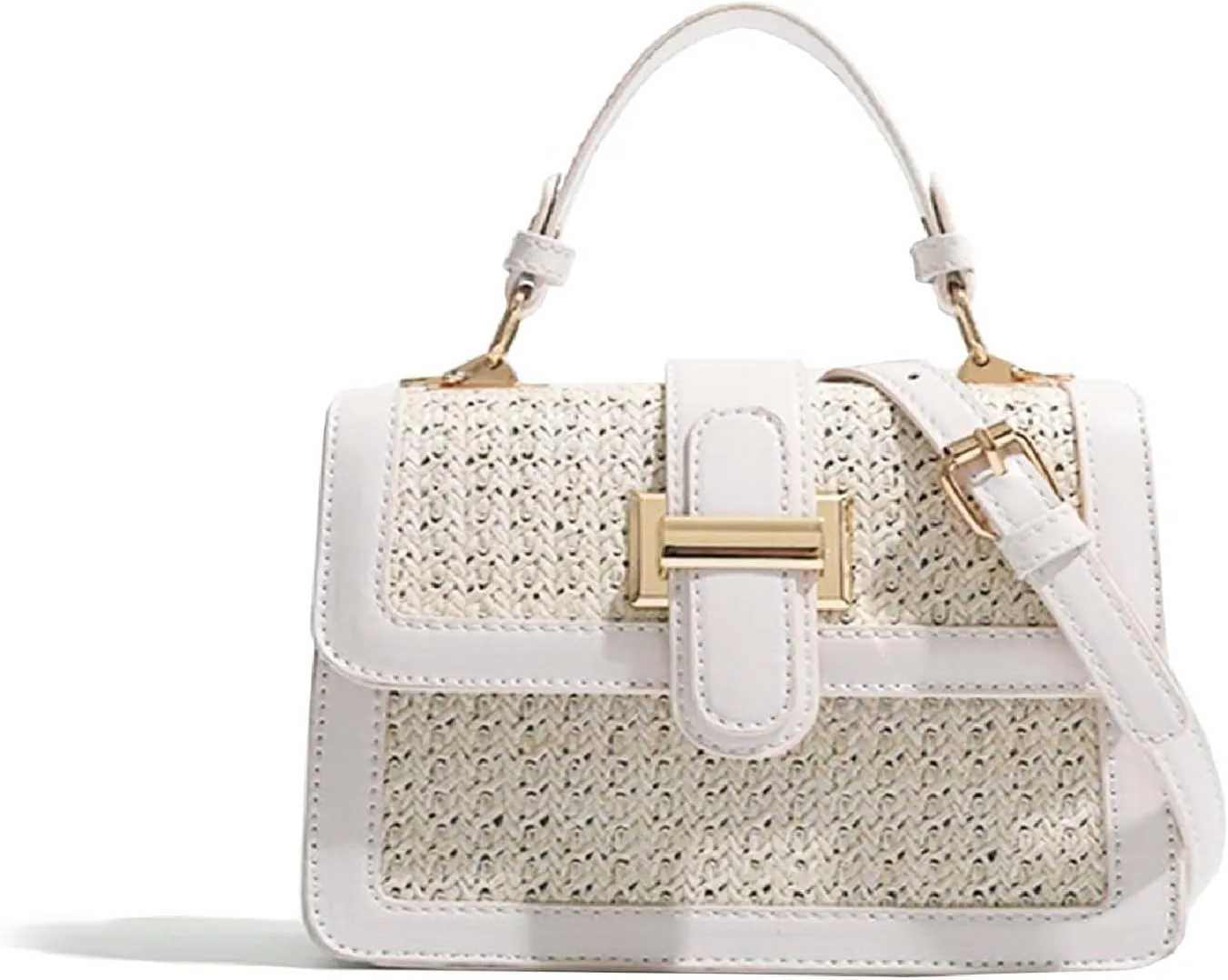 Beach Purse Women Cute Summer Straw Purse Mini Clutch Woven Tote Vacation Handbags Beach Straw Shoulder Bag