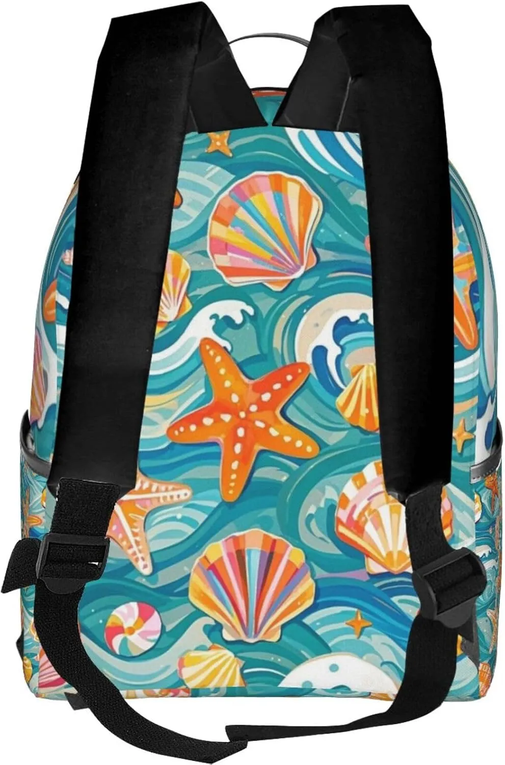 Beach Shell Adult Backpacks 14 Inch Laptop Backpack Double Shoulder Bag for Work Travel Gifts