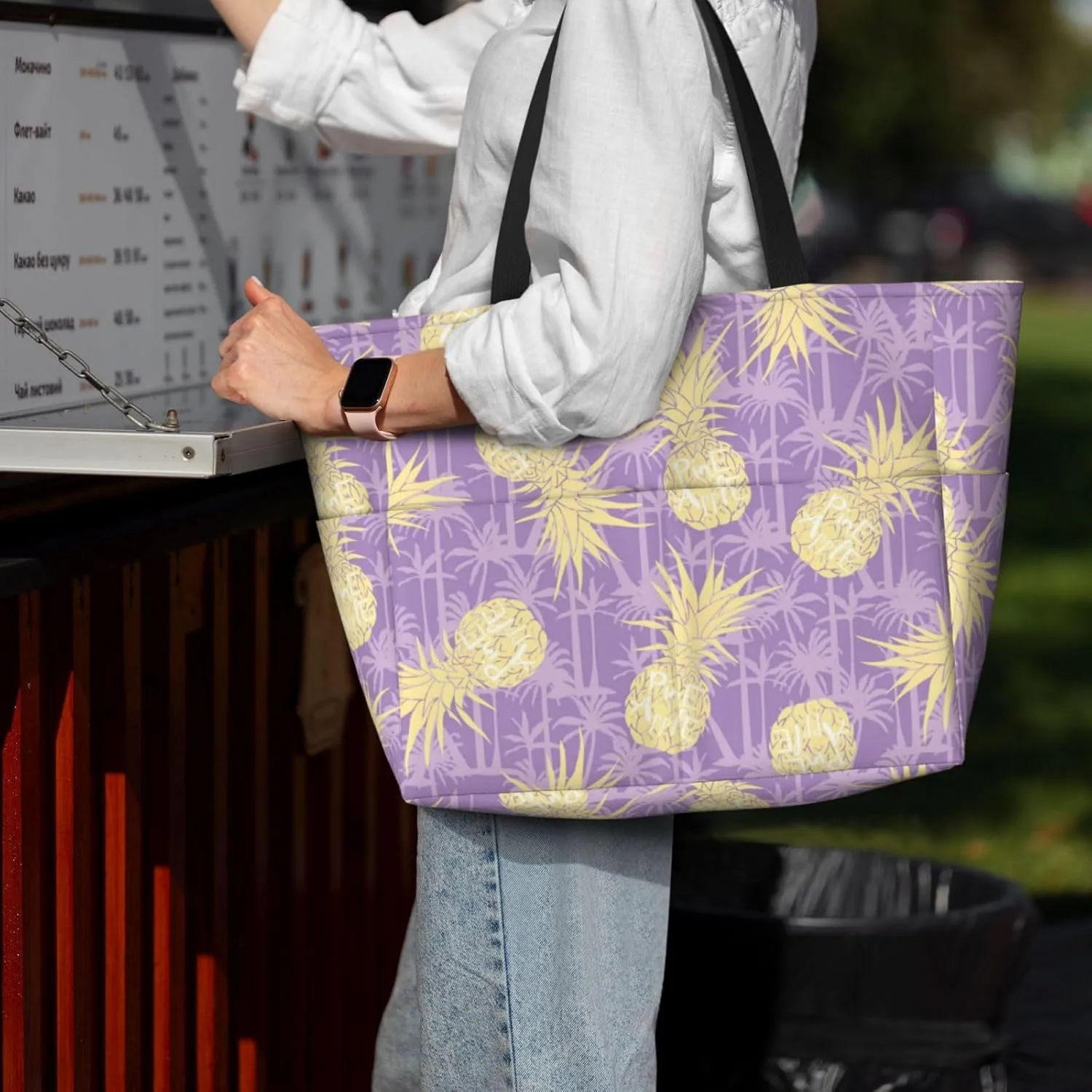 Beach Tote Bag for Women Beach Bag Waterproof and Sandproof Tote Bag with Wet Bag Large Travel Bag for Weekend Travel