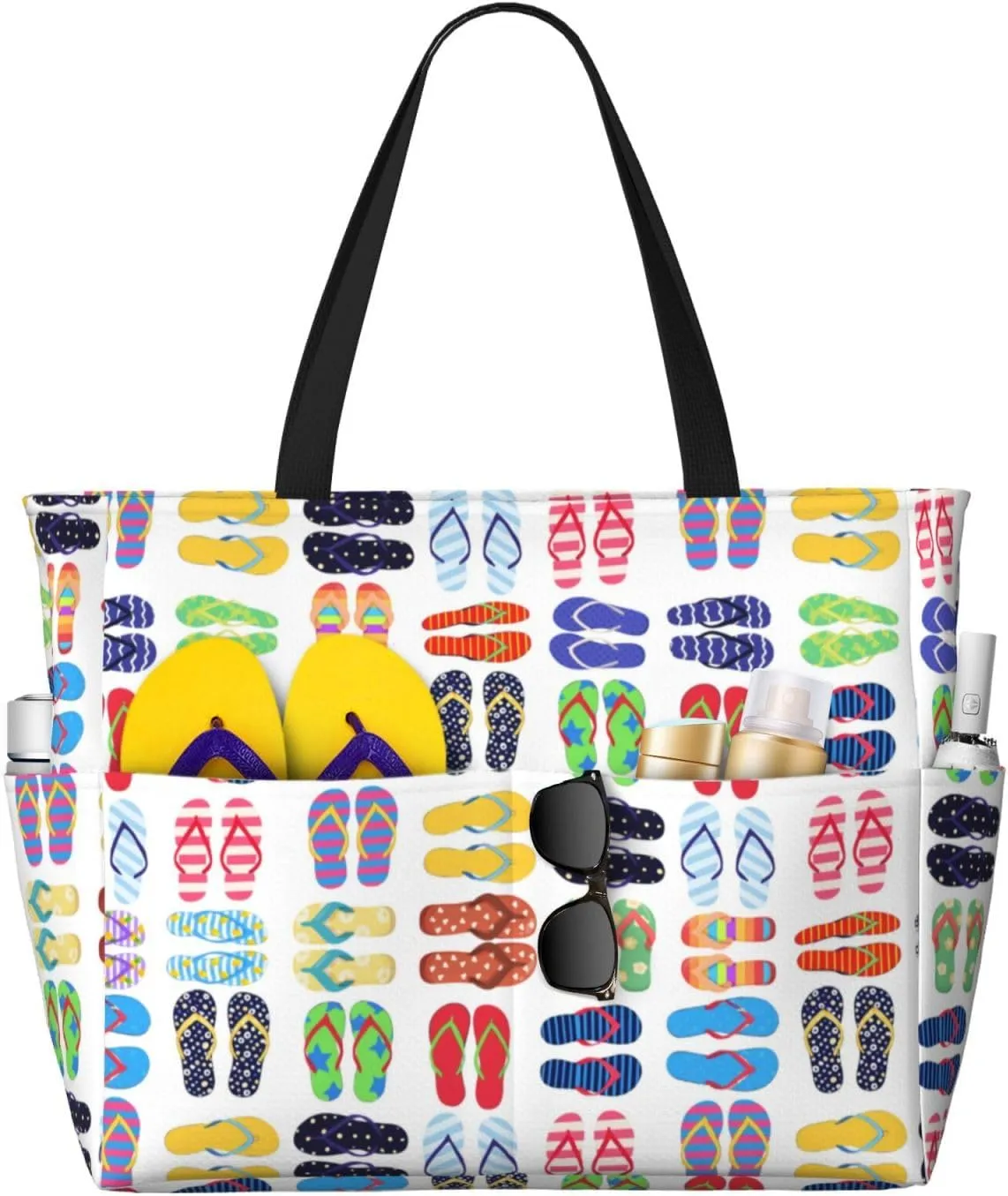 Beach Tote Bag for Women Beach Bag Waterproof and Sandproof Tote Bag with Wet Bag Large Travel Bag for Weekend Travel