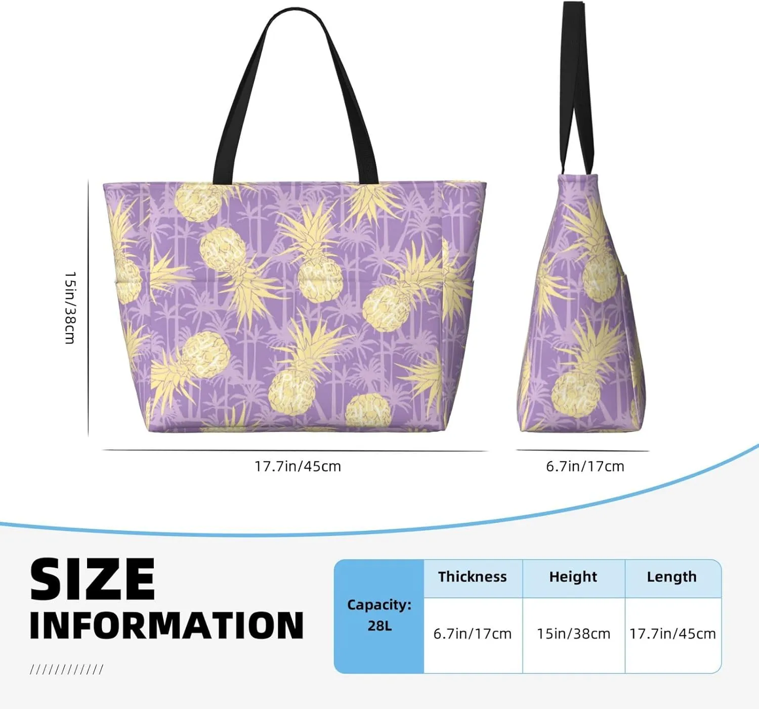 Beach Tote Bag for Women Beach Bag Waterproof and Sandproof Tote Bag with Wet Bag Large Travel Bag for Weekend Travel