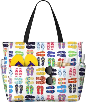 Beach Tote Bag for Women Beach Bag Waterproof and Sandproof Tote Bag with Wet Bag Large Travel Bag for Weekend Travel