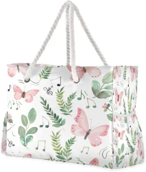 Beach Tote Bag for Women Large Pool Bags Carry On Bag With Wet Compartment for Beach Travel with Pocket Zipper