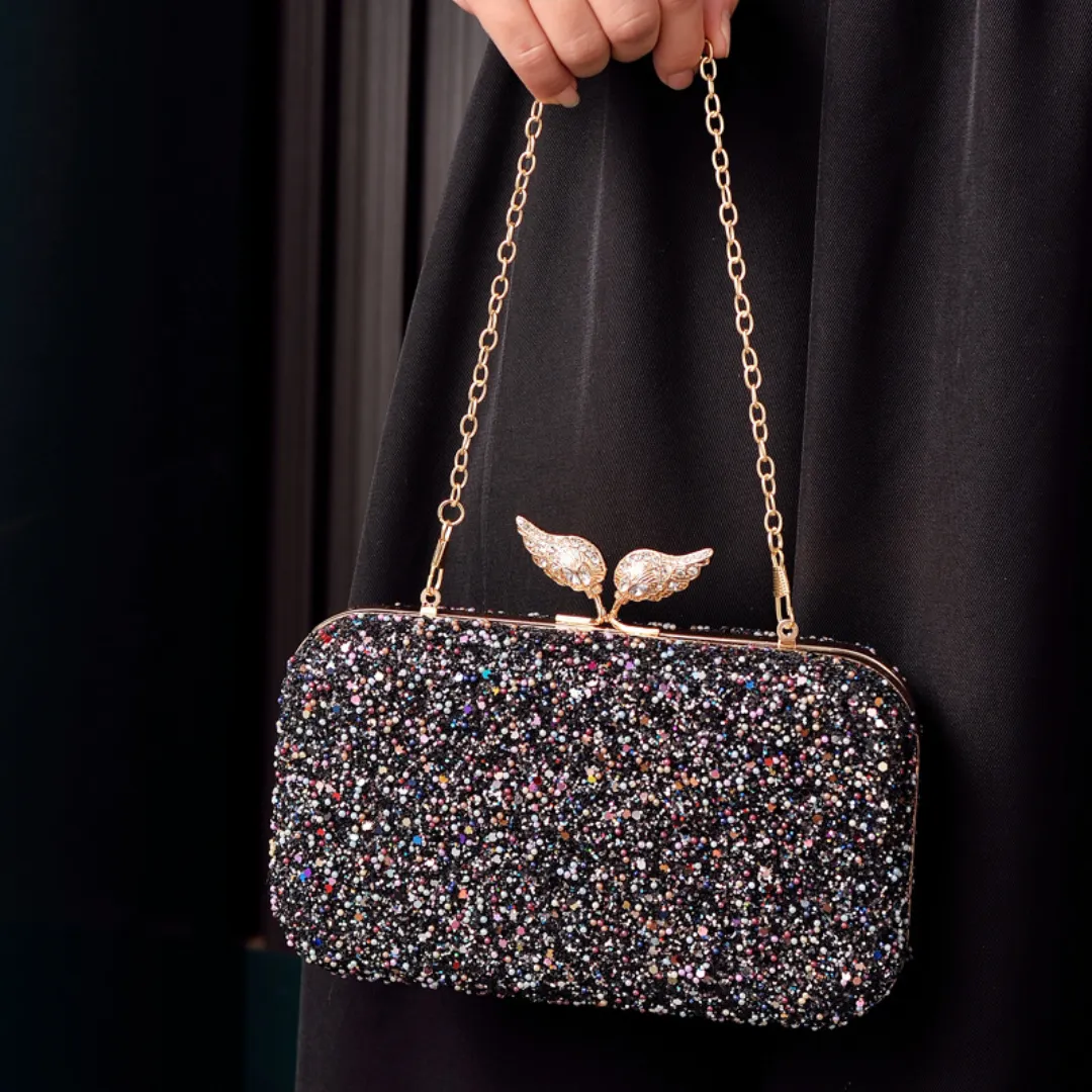 Beaded Sequined Resin Evening Clutch