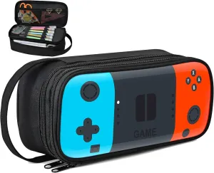 Beaulyn Gamer Pencil Case for Boys Kids - Large Capacity Sturdy Pen Pouch with Zipper, Portable Organizer for School & Travel