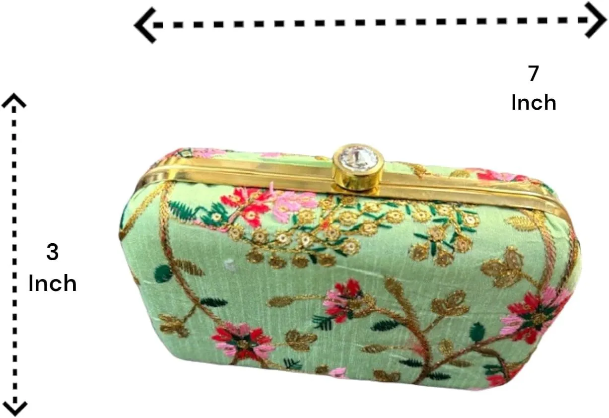 Beautiful Traditional Embroidered Clutch for Women as Gift, Return Gifts on Indian festivals & Weddings