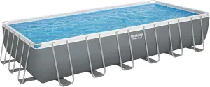 Bestway: Power Steel - Rectangular Swimming Pool Set - 24' x 12' x 52", Above Ground, Tritech Construction, Filter Pump, Ladder & Cover, 7937 Gal.