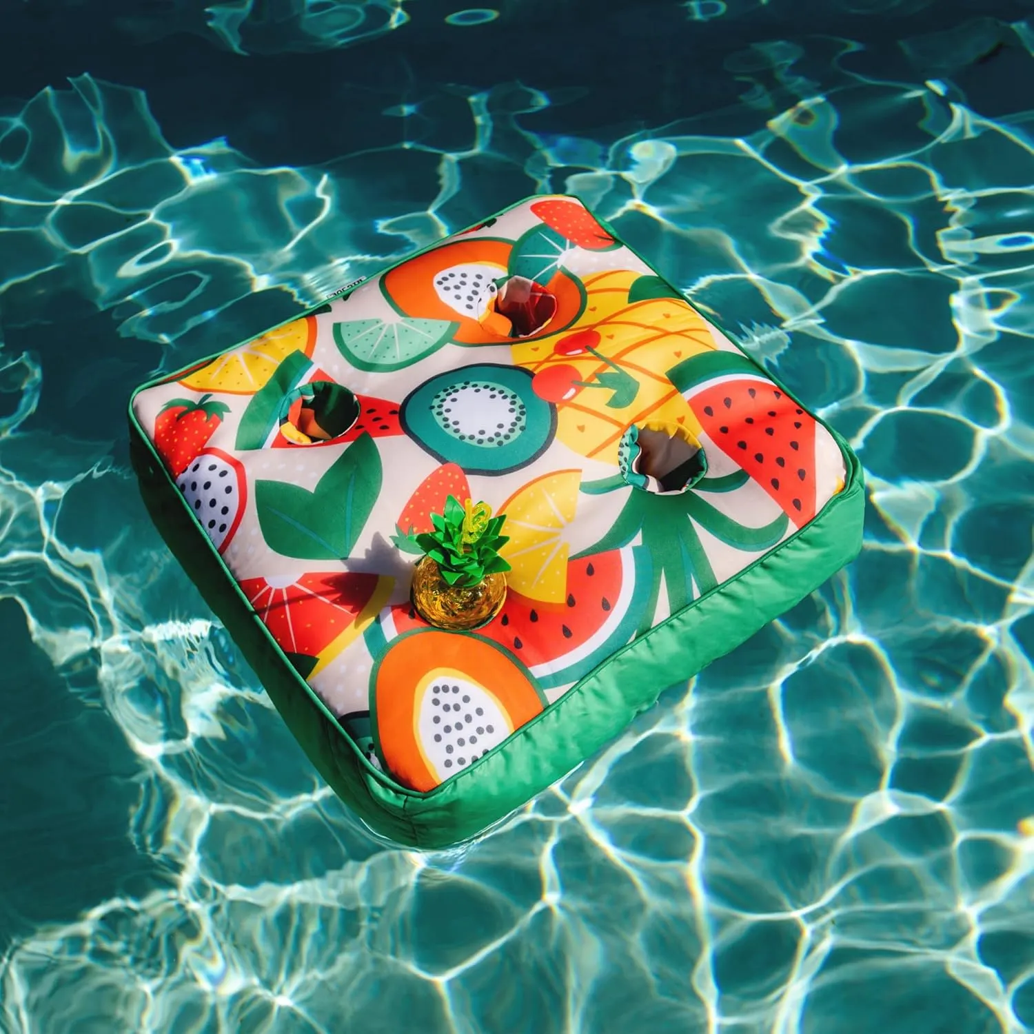 Big Joe Captain's Float No Inflation Needed Pool Lounger, Double Sided Mesh, Quick Draining Fabric