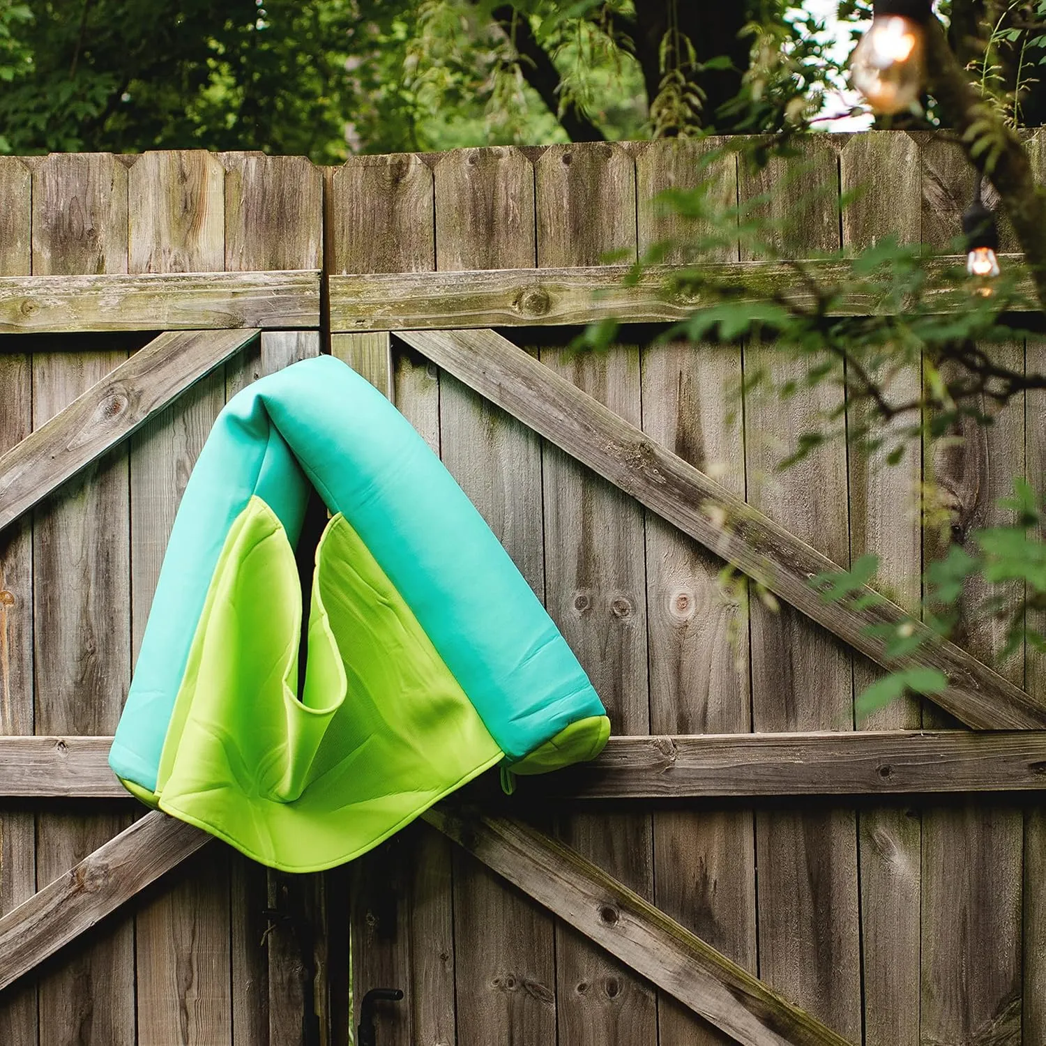 Big Joe Noodle Sling, No Inflation Needed, Pool Float with Armrests, Quick Draining Fabric, Cup Holder