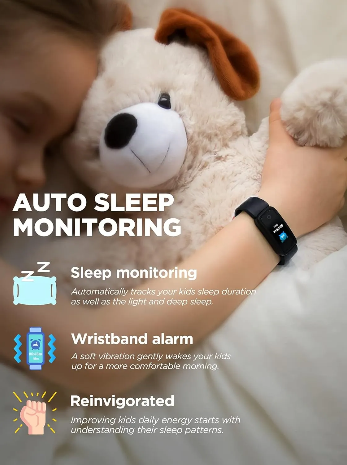 BIGGERFIVE Vigor Kids Fitness Tracker for Girls & Boys Ages 5-15, Kids Watch with IP68 Waterproof, Pedometer, Activity Tracker with Heart Rate & Sleep Monitor, Calorie & Step Counter Watch