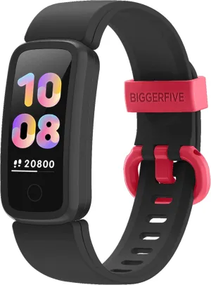 BIGGERFIVE Vigor Kids Fitness Tracker for Girls & Boys Ages 5-15, Kids Watch with IP68 Waterproof, Pedometer, Activity Tracker with Heart Rate & Sleep Monitor, Calorie & Step Counter Watch