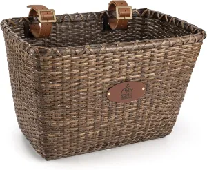 Bike Basket, Handmade Rattan Bicycle Baskets, Front Bike Baskets for women’, Retro Style Bike Baskets for Adult Bikes
