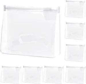 Bikini Organizing Bags,Waterproof Zipper Reusable Storage Bag,Bathing Suit Storage Organizers, Swimwear Organization for Closet, Drawers, and Travel, Clear (8 Pack)