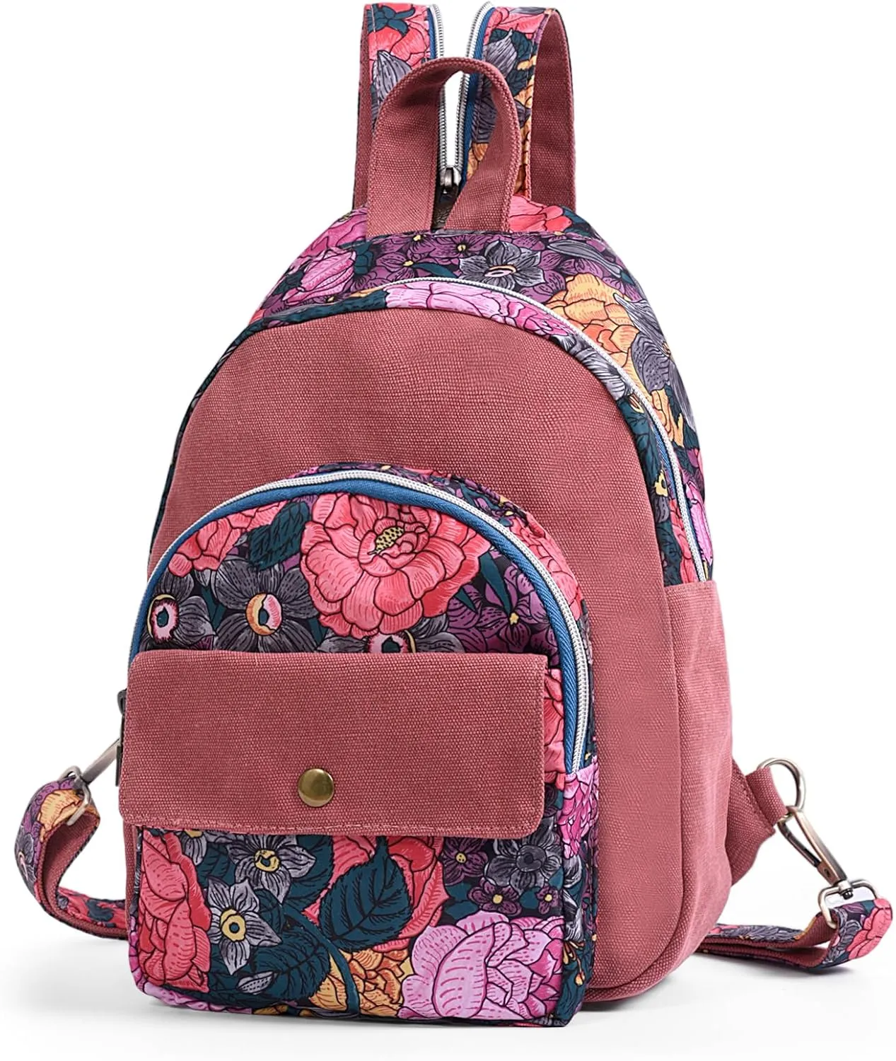 Black Butterfly Premium Backpack for Women, Crossbody Sling Backpack Sling Bag, Travel Hiking Chest Bag Daypack (Fuchsia)