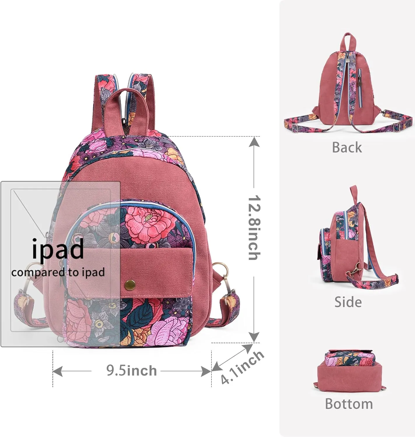Black Butterfly Premium Backpack for Women, Crossbody Sling Backpack Sling Bag, Travel Hiking Chest Bag Daypack (Fuchsia)