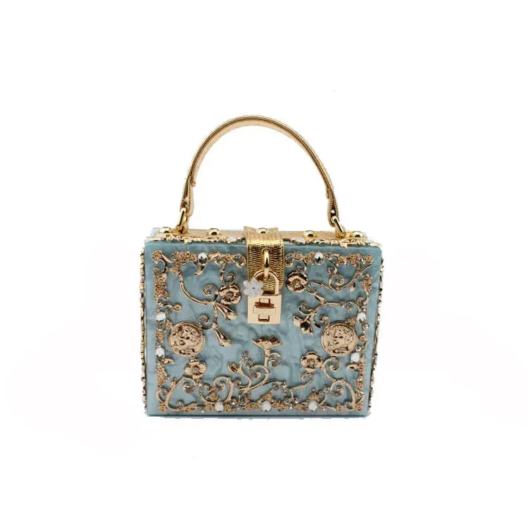 Bling Sequined Heart Evening Clutch Bag