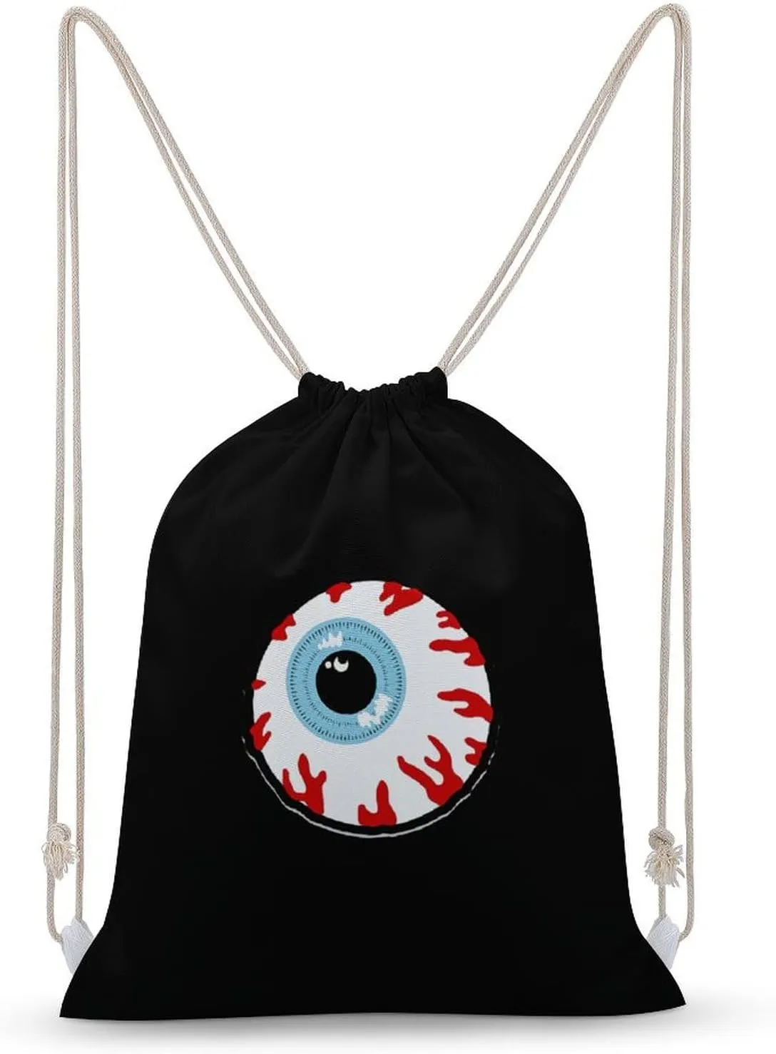 Bloodshot Eyeball Canvas Drawstring Bags Sports Gym Sackpack String Backpack Beach Sack Bag Travel Bag 30x40cm
