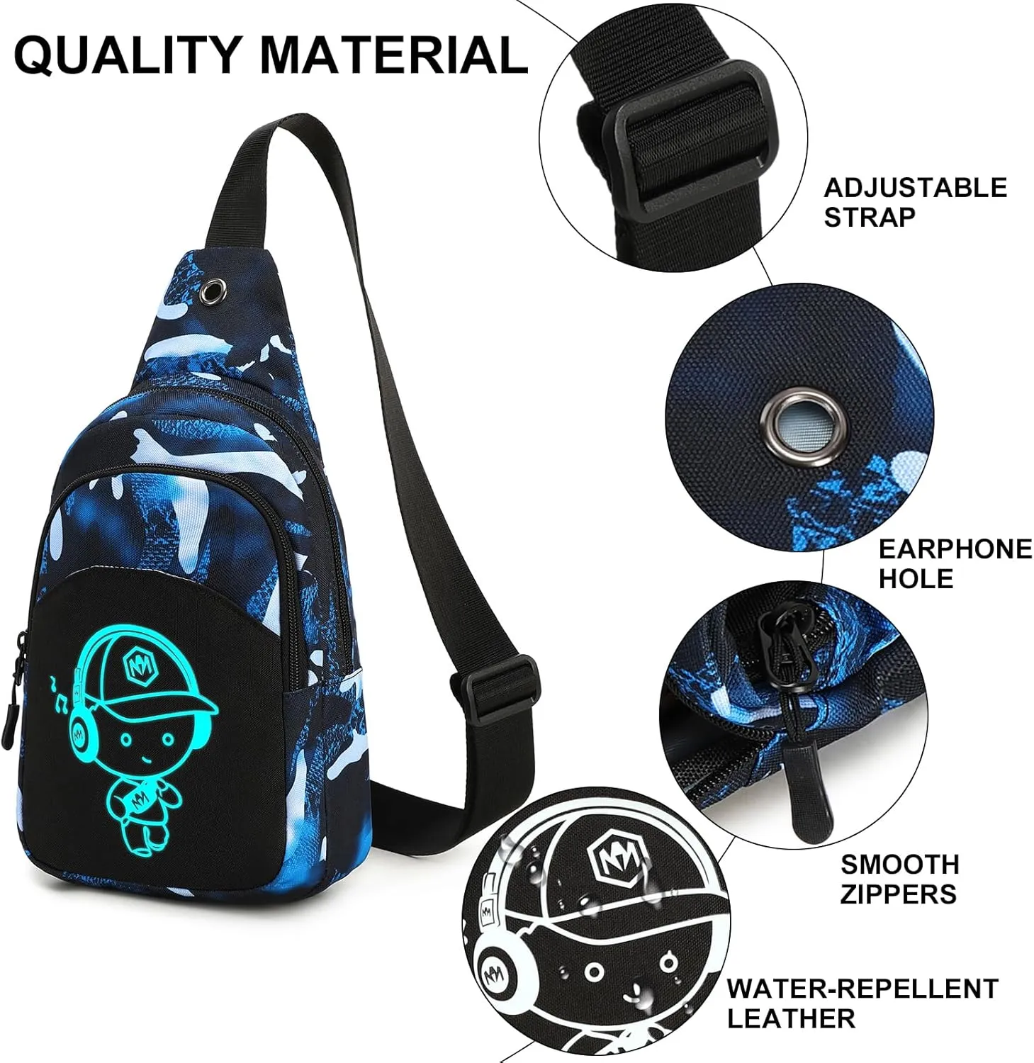 Bluboon Kids Backpack Boys Camo Bookbag Teens Elementary School Bag Daypack Travel Back Pack Middle school (Boy-camo 2pcs)