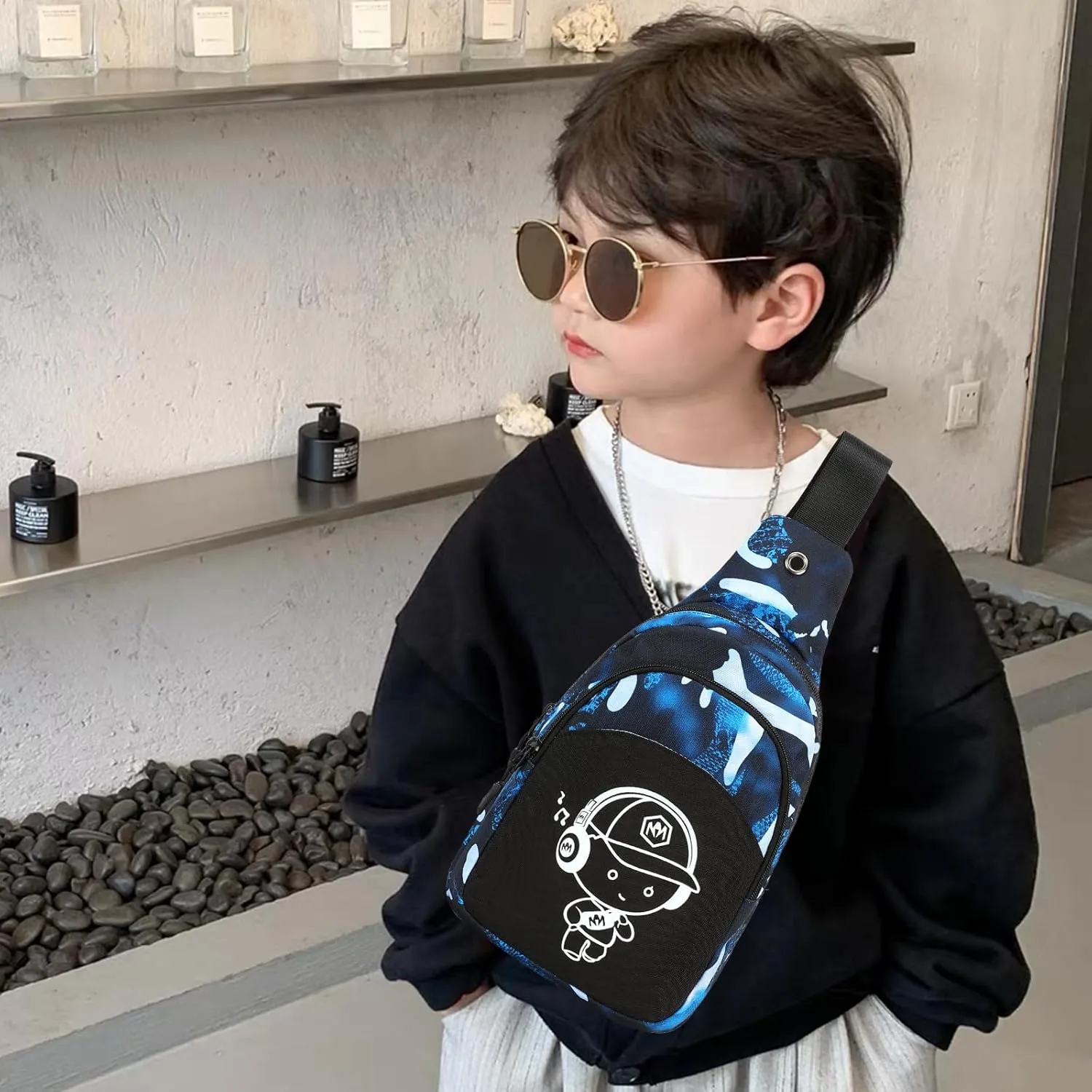 Bluboon Kids Backpack Boys Camo Bookbag Teens Elementary School Bag Daypack Travel Back Pack Middle school (Boy-football 2pcs)