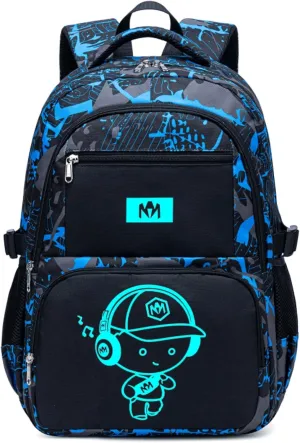 Bluboon Kids Backpack Boys Camo Bookbag Teens Elementary School Bag Daypack Travel Back Pack Middle school