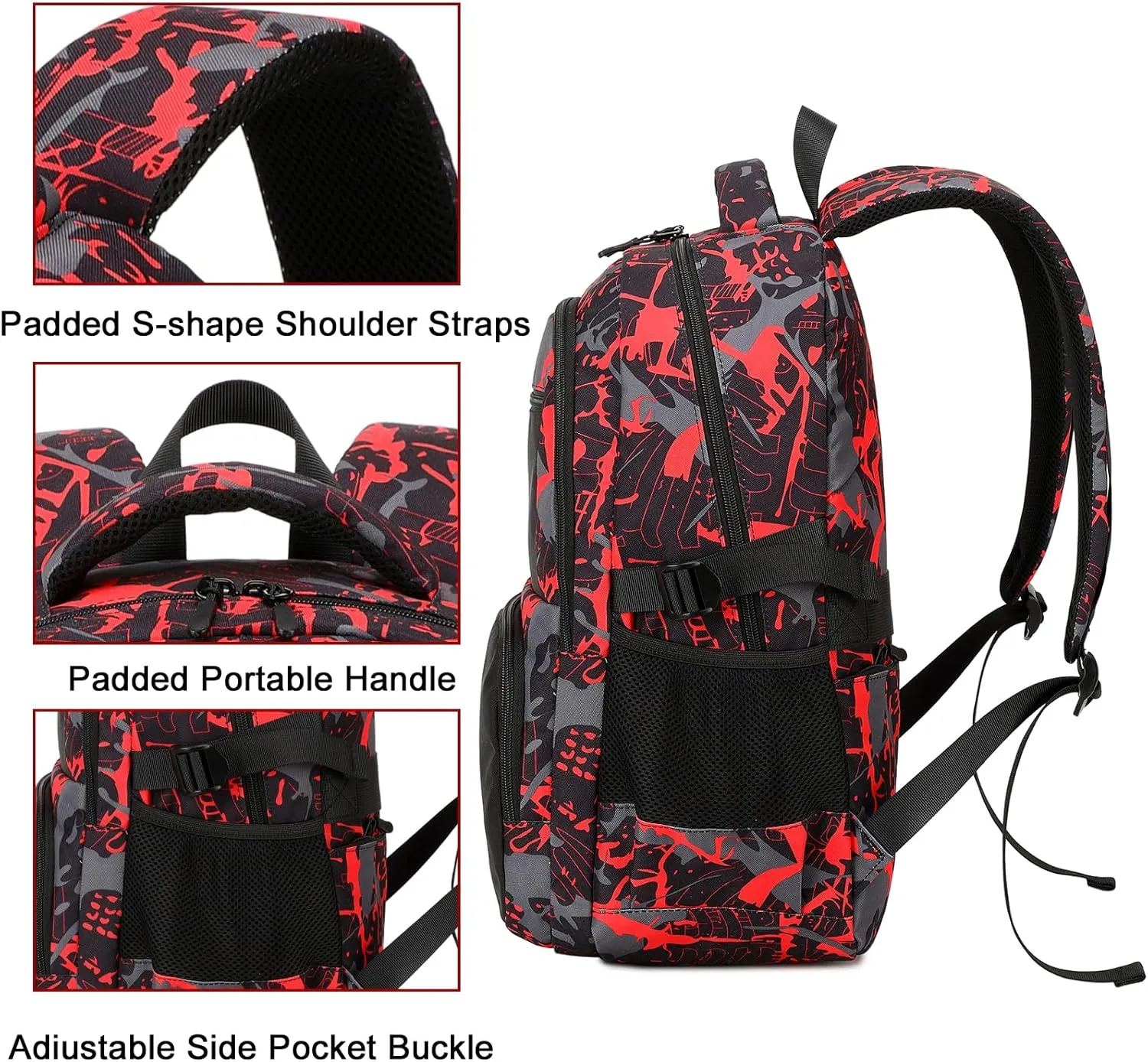 Bluboon Kids Backpack Boys Camo Bookbag Teens Elementary School Bag Daypack Travel Back Pack Middle school