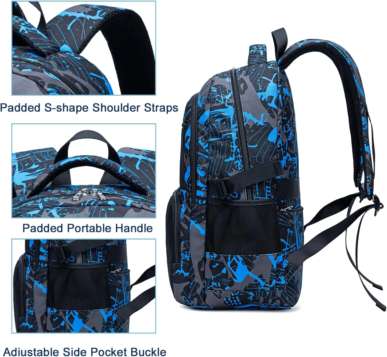 Bluboon Kids Backpack Boys Camo Bookbag Teens Elementary School Bag Daypack Travel Back Pack Middle school