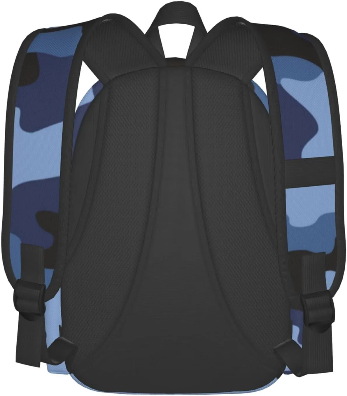 Blue Camouflage Laptop Backpack For Men Women, Military Camo Lightweight Daypack Bookbag For Daily Commutes Business Travel Hiking