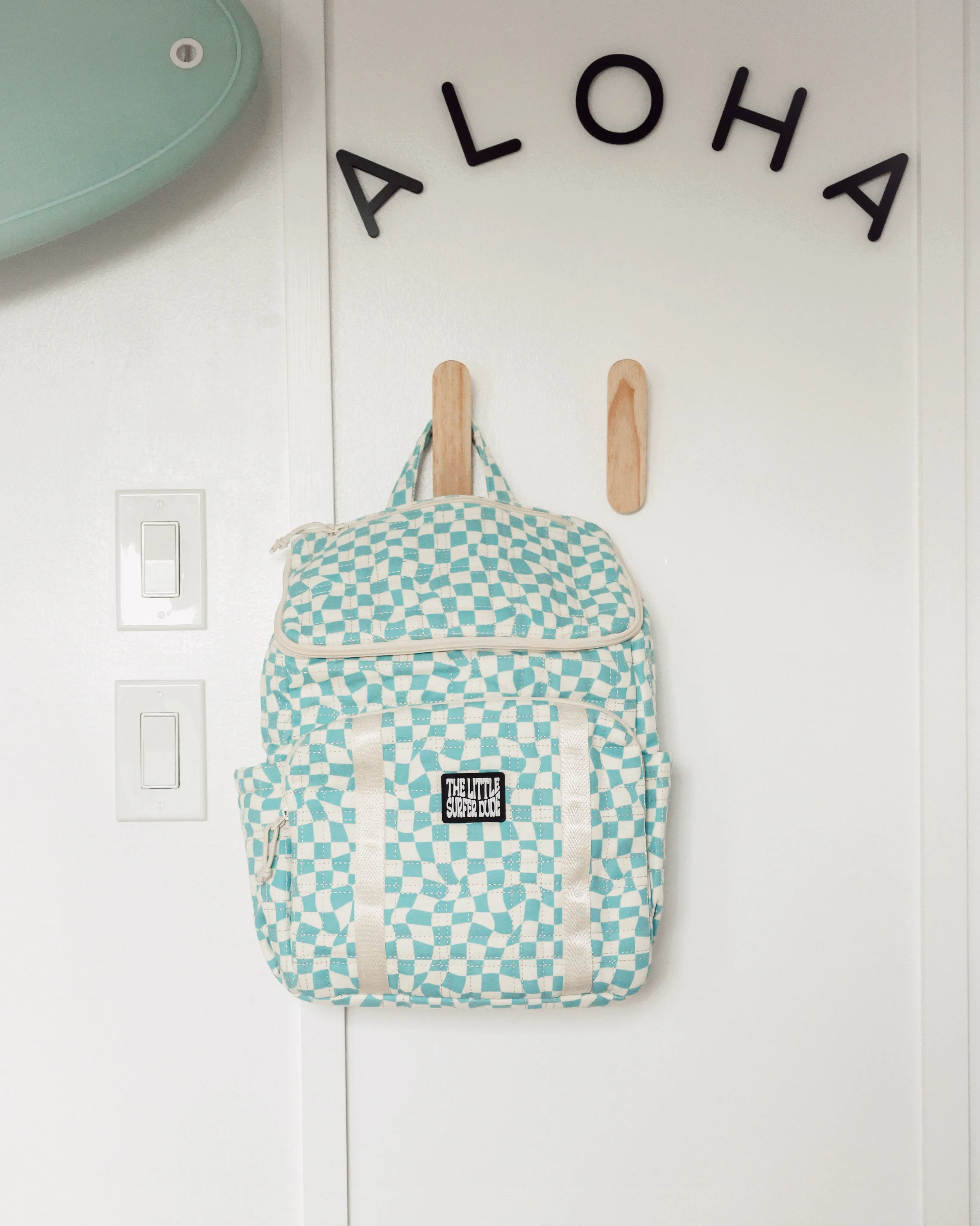 Blue Checkered Backpack