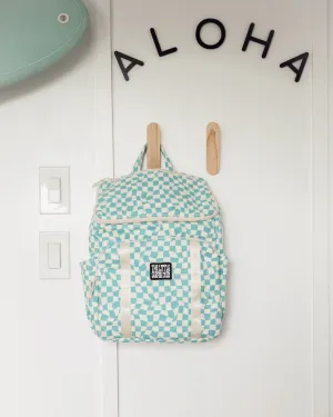 Blue Checkered Backpack