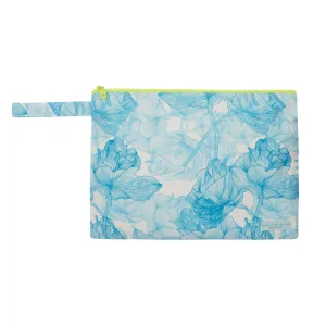 Blue Flowers Pouch - Large