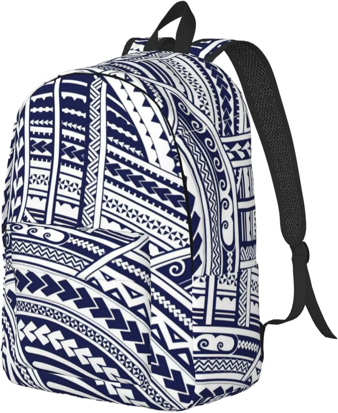 Blue Polynesian Maori Tribal Pattern Canvas Casual Lightweight Duffel Bag, Fashion Duffel Bag, Unisex Travel Backpack