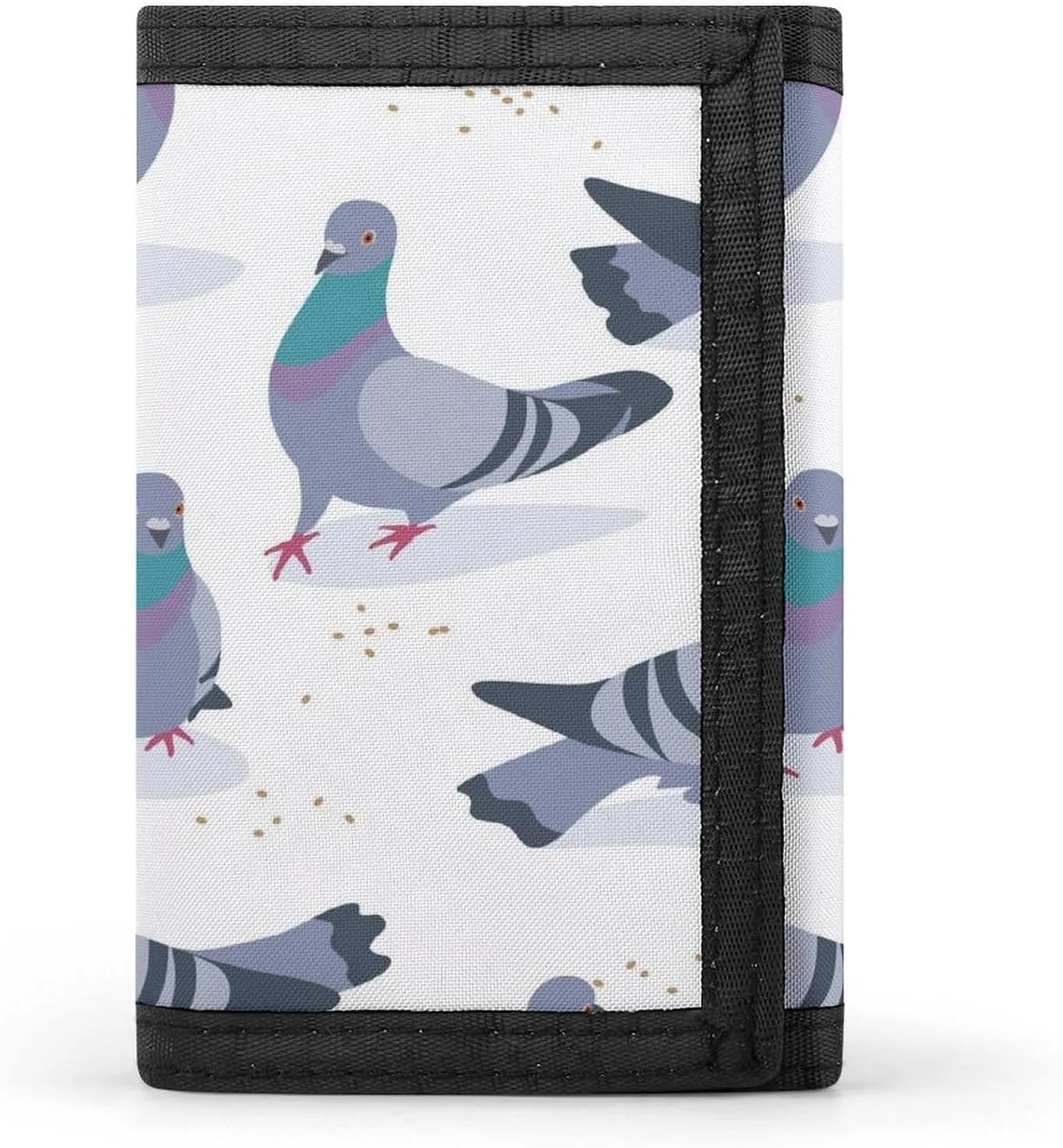 Bluish Pigeons Men's Trifold Wallet Slim Credit Card Holder for Women Purse Front Pocket