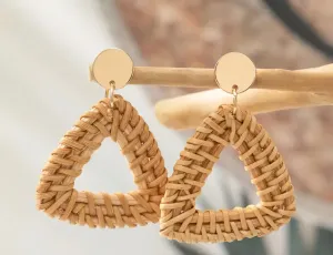 Bohemian Rattan Woven Earrings