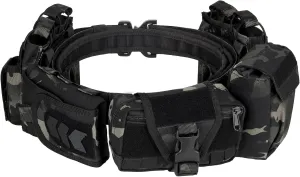 BOMTURN Battle Belt Tactical Belt with Accessories: Duty Belts Law Enforcement Combat Airsoft Police Belt with Pouches 7pcs
