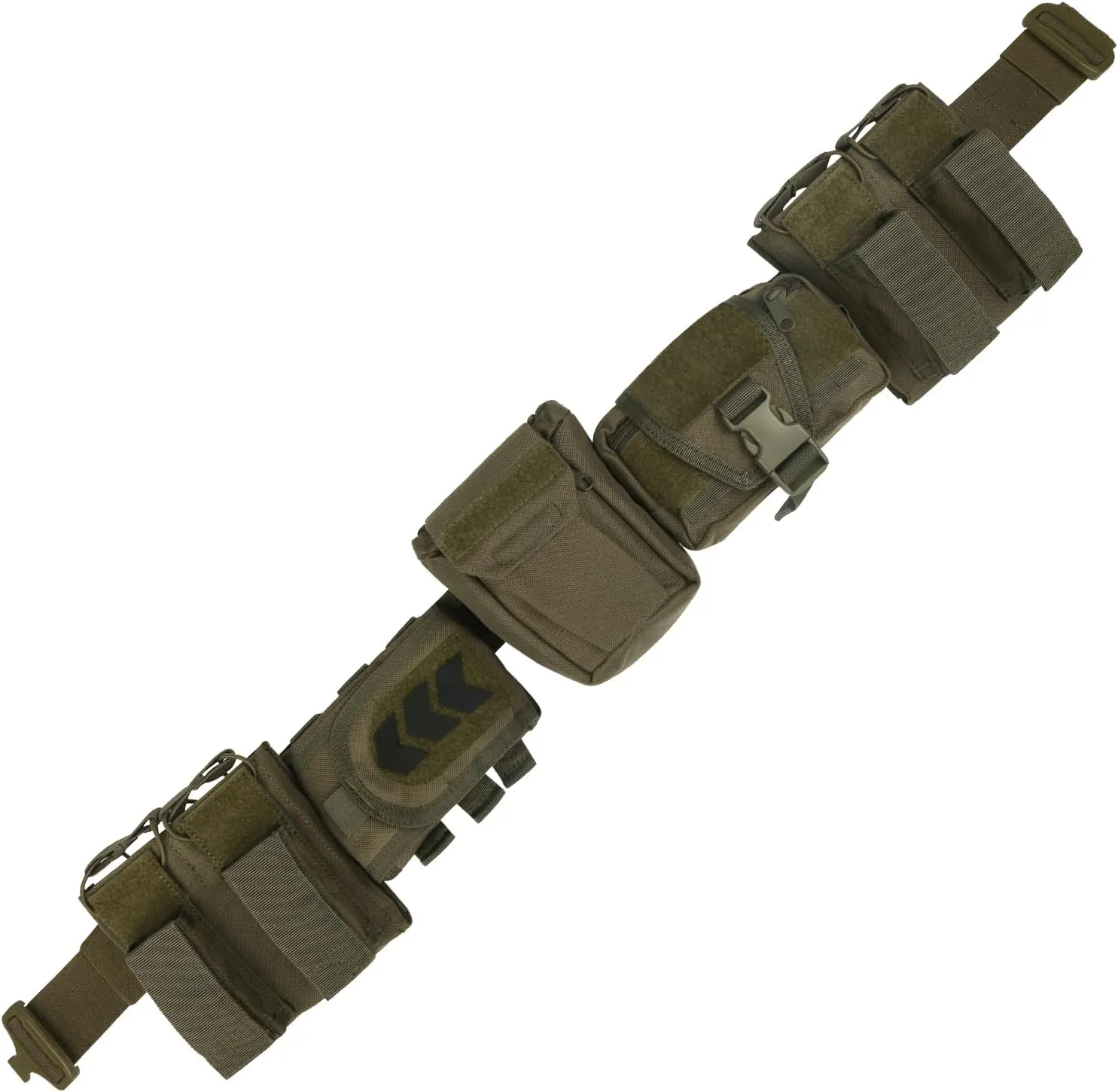 BOMTURN Battle Belt Tactical Belt with Accessories: Duty Belts Law Enforcement Combat Airsoft Police Belt with Pouches 7pcs