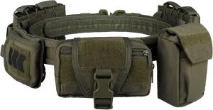 BOMTURN Battle Belt Tactical Belt with Accessories: Duty Belts Law Enforcement Combat Airsoft Police Belt with Pouches 7pcs