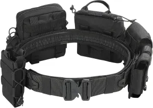 BOMTURN Tactical Battle Belt with Pouches Accessories Law Enforcement Duty Combat Military Utility Police Belt 8ps