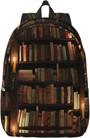 Book Room Library Canvas Casual Lightweight Duffel Bag, Fashion Duffel Bag, Casual Daypack, Unisex Travel Backpack