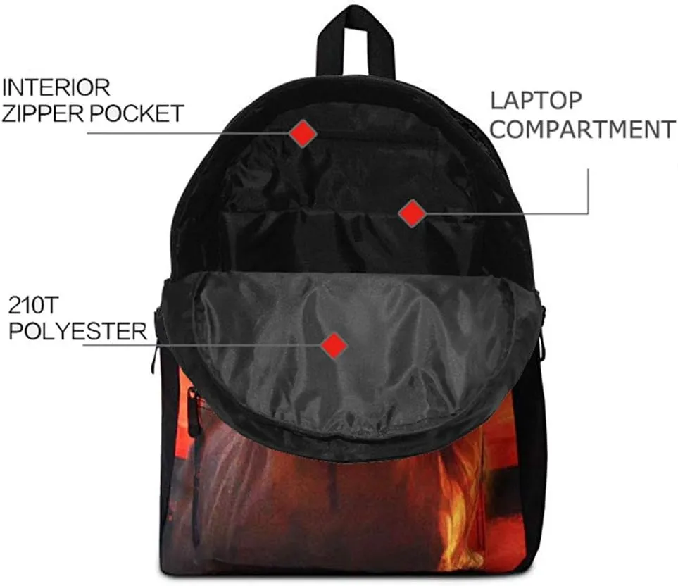 Bookbag School Backpack for Girls Horse Backpacks Elementary 3rd 4th 5th 6th Grade Kids Boys 15.3" Canvas Laptop Bag