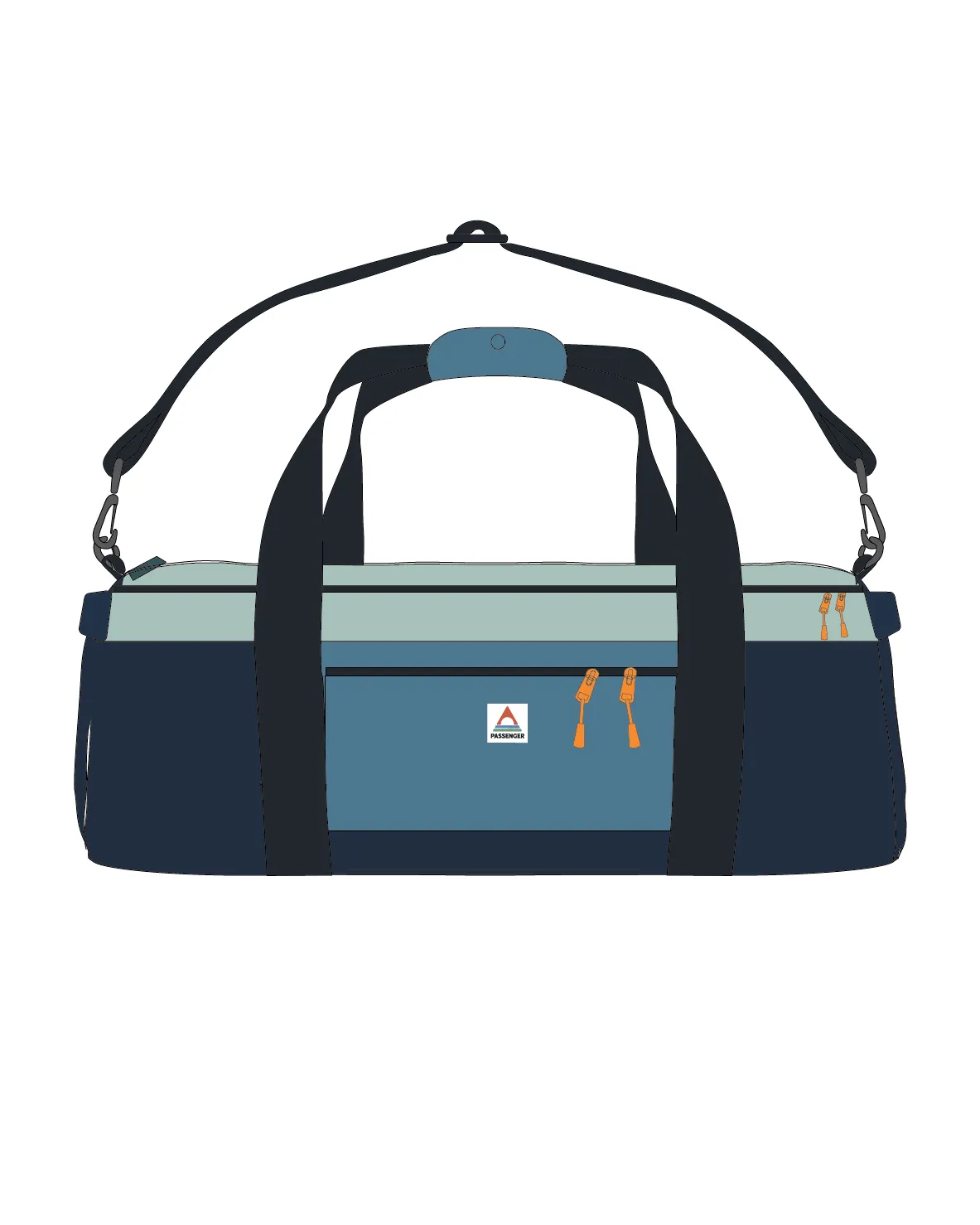 Boondocker Recycled 30L Duffel - Rich Navy/Surf Spray/Moonlight Blue
