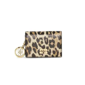 BOU CARD-HOLDER WITH FLAP | LEOPARD