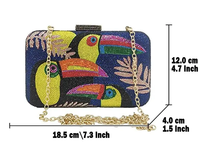 Boutique Toucan Crystal Clutch