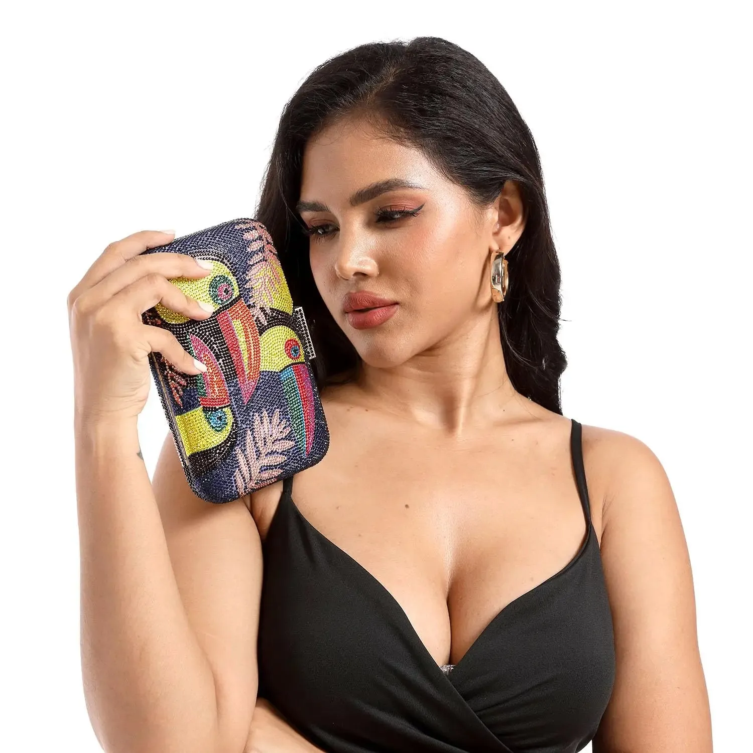 Boutique Toucan Crystal Clutch