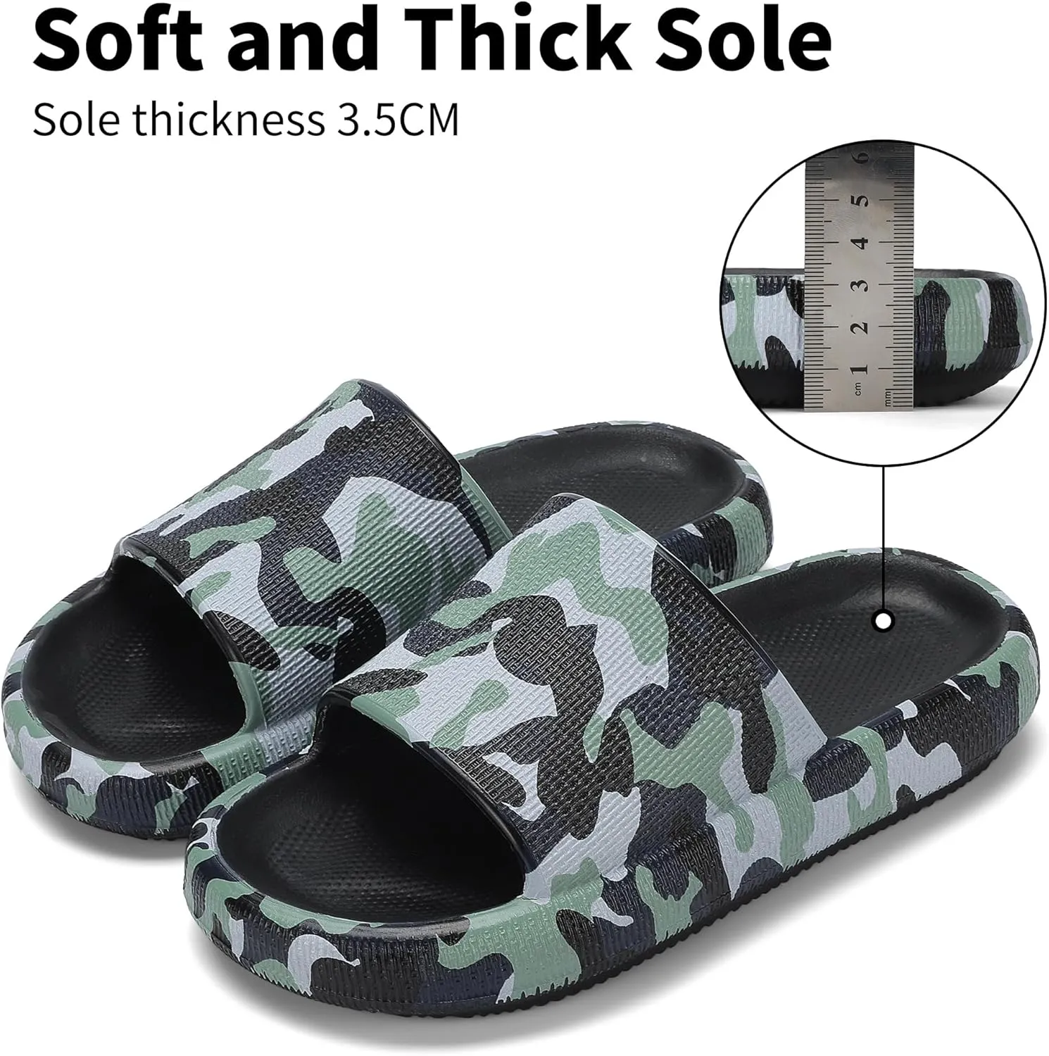 Boys and Girls Cloud Slides for Kids – Non-Slip Summer Slippers Lightweight Beach, Pool, and Indoor Shower Sandals
