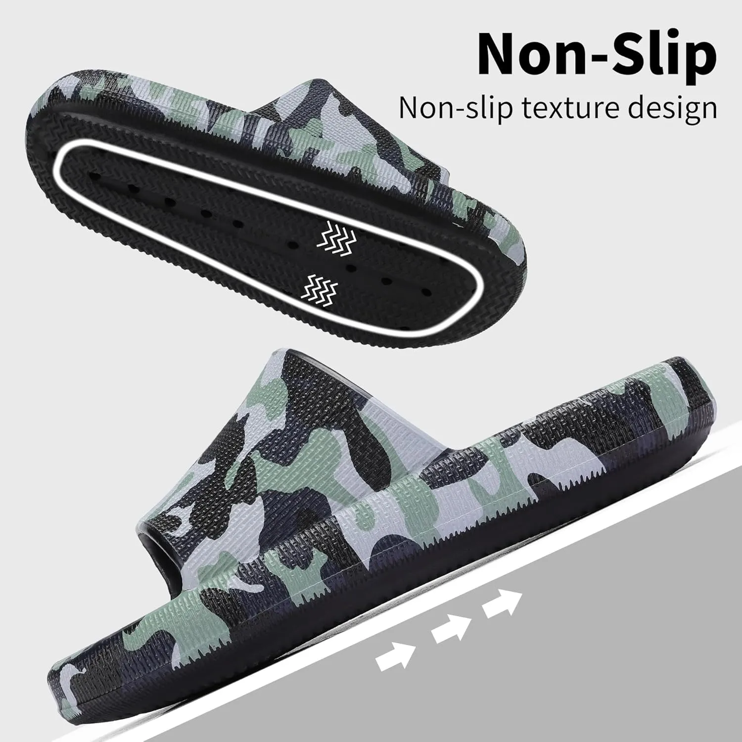 Boys and Girls Cloud Slides for Kids – Non-Slip Summer Slippers Lightweight Beach, Pool, and Indoor Shower Sandals