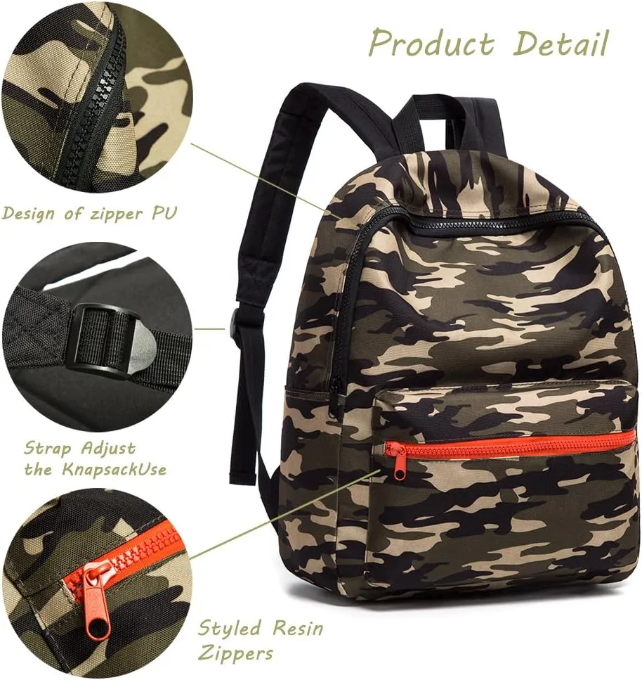 Boys Backpack girl Backpack Kids School Bag Outdoor Travel Camping Daypack Camo Rucksack (camouflage)