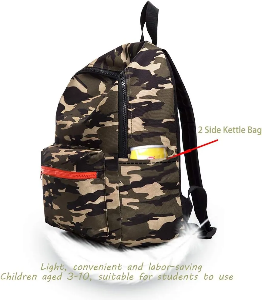 Boys Backpack girl Backpack Kids School Bag Outdoor Travel Camping Daypack Camo Rucksack (camouflage)