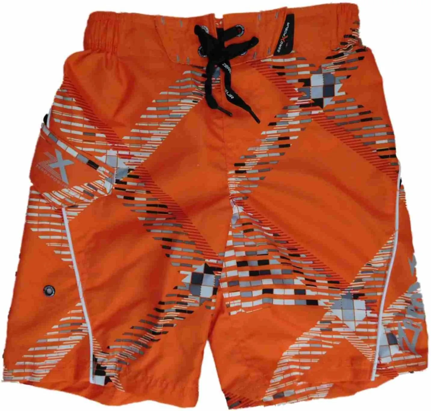 Boys Orange Cargo Swim Trunks Board Shorts 4