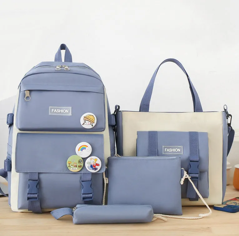 BP821 - Korean Fashion 4pc Backpack Set
